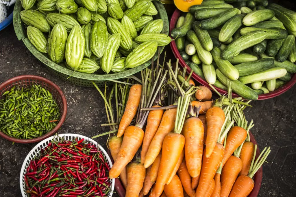 an Image of vegetables in Nigeria