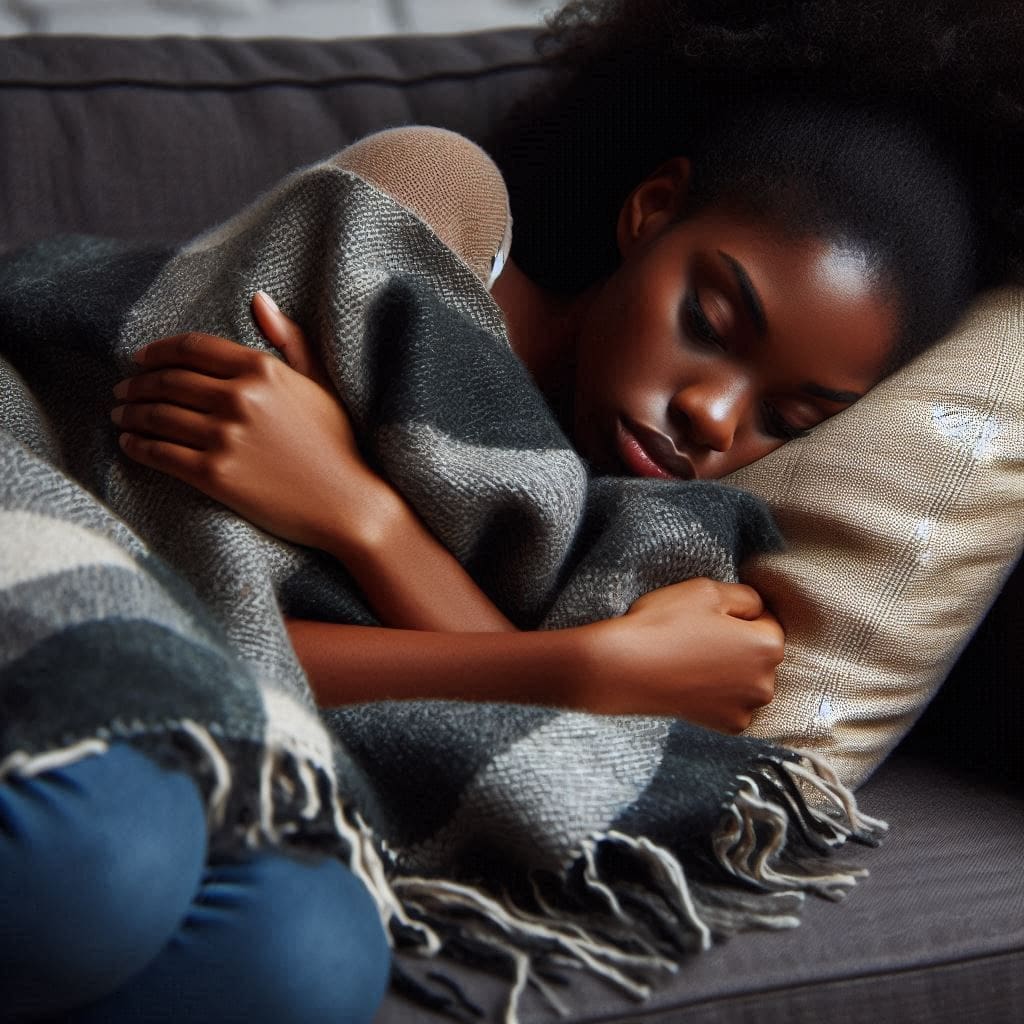 A woman experiencing fatigue, a common physical symptom of depression in women