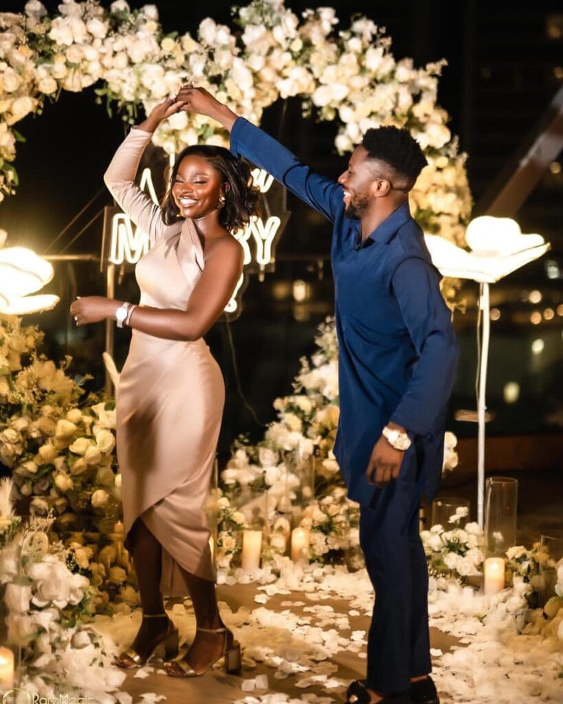 A Nigerian Couple having a dance together